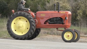Massey Harris 101 Tractor heading to the Horsepower Rally