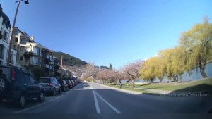 Driving along Lake Esplanade in Queenstown  | Otago | New Zealand | 4K
