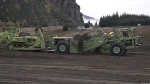 Detroit Powered Terex 82-30 Bulldozer pushing a TS14B Scraper