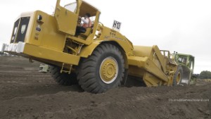 Terex 82-80 Bulldozer pushing a 1962 Terex S24 Scraper