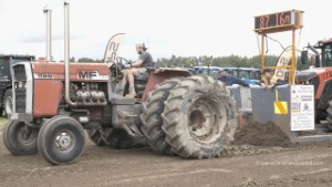 Old V8 Massey Ferguson 1155 Tractor Pulling in Edendale