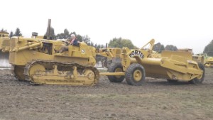 Caterpillar CAT D7E Tractor with a Birtley No 70 Towed Scraper